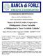 CONDIZIONI DEFINITIVE. Banca di Forlì Credito Cooperativo Obbligazioni a Tasso Variabile e Obbligazioni a Tasso Variabile Callable.