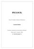 PICLOCK. Classe 4 EA indirizzo elettronica ed elettrotecnica. Ivancich Stefano. Tecnologie e progettazione di sistemi elettrici ed elettronici