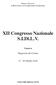 XII Congresso Nazionale S.I.Di.L.V.