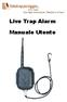 Live Trap Alarm. Manuale Utente