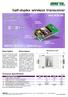 half-duplex wireless transceiver SPEED ma I TX Supply Current TX Corrente assorbita TX ma P O F W dbm MHz S S Speed selectable Velocità selezionabile