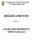 REGOLAMENTO PER LA SAGRA DEI PRODOTTI TIPICI LOCALI