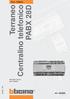 Part. T5852A. Centralino telefonico. Terraneo PABX 28D. Istruzioni d uso per l utente 01/02 - PC. Art. 335828