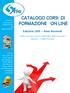 CATALOGO CORSI DI FORMAZIONE ON LINE