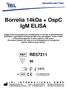 Borrelia 14kDa + OspC IgM ELISA