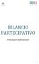 BILANCIO PARTECIPATIVO. Prima fase di rendicontazione