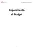 U.O.C. Programmazione e Controllo di Gestione. Regolamento di Budget