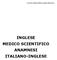 a cura di Antonio Simone Laganà (Kasanova) INGLESE MEDICO SCIENTIFICO ANAMNESI ITALIANO-INGLESE