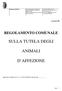 SULLA TUTELA DEGLI ANIMALI D AFFEZIONE