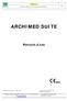 ARCHIMED SUITE. Manuale d uso. ArchiMED Suite. Pag. 1. Gestione integrata per lo Studio Dentistico e Radiologico