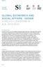GLOBAL ECONOMICS AND SOCIAL AFFAIRS - GESAM LIVELLO I - EDIZIONE III A.A. 2015-2016