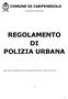 REGOLAMENTO DI POLIZIA URBANA