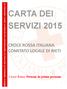 CARTA DEI SERVIZI 2015 CROCE ROSSA ITALIANA COMITATO LOCALE DI RIETI