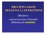 PRECIPITAZIONE FRAZIONATA DI PROTEINE Obiettivo: separare proteine sfruttando differenze di solubilità