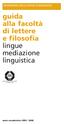 guida alla facoltà di lettere e filosofia lingue mediazione linguistica