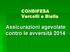 CONDIFESA Vercelli e Biella. Assicurazioni agevolate contro le avversità 2014