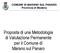 COMUNE DI MARANO SUL PANARO Provincia di Modena. Proposta di una Metodologia di Valutazione Permanente per il Comune di Marano sul Panaro