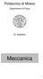 Politecnico di Milano. Dipartimento di Fisica. G. Valentini. Meccanica