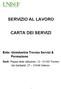 SERVIZIO AL LAVORO CARTA DEI SERVIZI