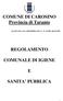 COMUNE DI CAROSINO Provincia di Taranto REGOLAMENTO COMUNALE DI IGIENE SANITA PUBBLICA