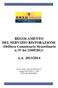 REGOLAMENTO DEL SERVIZIO RISTORAZIONE (Delibera Commissario Straordinario n. 97 del 23/09/2013) A.A. 2013/2014