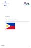 FILIPPINE. Rapporto Congiunto Ambasciate/Consolati/ENIT 2015 FILIPPINE