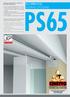 PS65 SCORREVOLI SLIDING SYSTEMS SISTEMA SCORREVOLE A SOFFITTO PER PORTE BIFACCIALI CEILING SLIDING SYSTEM FOR BIFACIAL HANGING ALUMINIUM DOORS