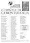 di Gerontologia e Geriatria Cited in Embase the Excerpta Medica Database GERONTOLOGIA