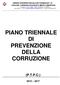 PIANO TRIENNALE DI PREVENZIONE DELLA CORRUZIONE