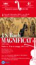 Stagione di concerti 2014-2015. Giovedi 4 dicembre 2014 - ore 20,45 CHIESA COLLEGIATA - SONDRIO. J.S. Bach