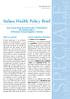 SPECIALE. Italian Health Policy Brief. Sintesi con commento