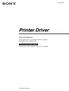 Printer Driver. Questa guida descrive l installazione dei driver stampante per Windows Vista e Windows XP.
