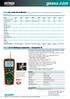 CAT IV - 600 V CAT IV - 600 V CAT IV - 600 V. Accuratezza di base ±0,06% Capacità da 0,001 nf a 10,000 µf da 0,0001 Hz a 40 MHz