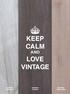 KEEP CALM AND LOVE VINTAGE