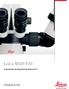 Leica M820 F20. Il microscopio ad alte prestazioni della serie 8. Living up to Life