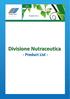 Divisione Nutraceutica. - Product List -