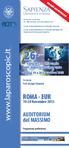 PRIMOM ANANUNCIO 26o Congresso Chirurgia dell Apparato Digerente Roma 19 e 20 novembre 2015 Prof. Gior Gio gio r i P o ala a zini ROMA - EUR