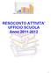 RESOCONTO ATTIVITA UFFICIO SCUOLA Anno 2011-2012