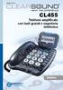 CL455. Telefono amplificato con tasti grandi e segreteria telefonica. Italiano