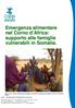 Emergenza alimentare nel Corno d Africa: supporto alle famiglie vulnerabili in Somalia.