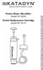 Pocket Water Microfilter (Model 2010000) Pocket Replacement Cartridge (Model 8013619) GB DE FRA NL DK SWE NOR FIN IT ESP POR