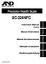 UC-324NFC. Precision Health Scale. Instruction Manual. Manuel d instructions. Manual de Instrucciones. Manuale di Istruzioni. Bedienungsanleitung