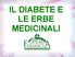 IL DIABETE E LE ERBE MEDICINALI