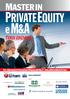 PRIVATEEOUITY MASTERIN TERZA EDIZIONE. www.editricelefonti.it/mea. Per informazioni: formazione@finanzaediritto.it Organizzato da. Lavoro e Master.