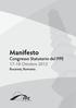 Manifesto. Congresso Statutario del PPE 17-18 Ottobre 2012. Bucarest, Romania