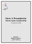 Fare il Presidente Corso sulla Leadership