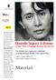 Materiali. Quando la pace è donna: le idee, i libri, le battaglie di Aung San Suu Kyi