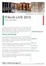 Offerta ICE-Agenzia ITALIA LIVE 2015. Eventuali delegati aggiuntivi o partner. Venezia, ITALIA EDIZIONE PRECEDENTE