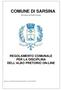 COMUNE DI SARSINA. Provincia di Forlì-Cesena REGOLAMENTO COMUNALE PER LA DISCIPLINA DELL ALBO PRETORIO ON-LINE