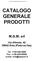 CATALOGO GENERALE PRODOTTI